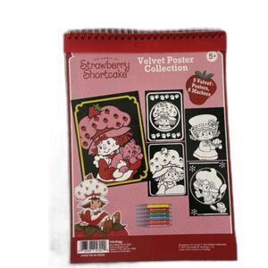 Strawberry Shortcake Velvet Poster Collection Coloring Set w/ Markers NEW